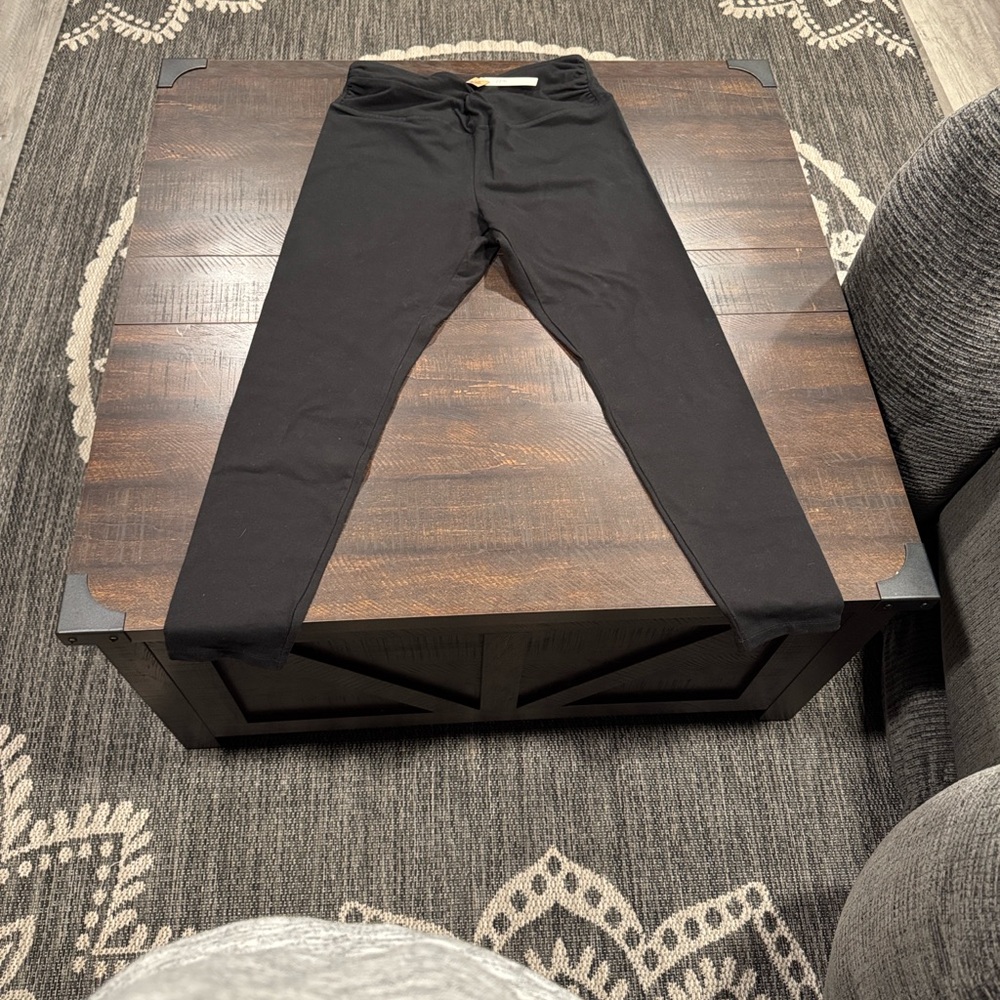 PINK Victoria's Secret Black Leggings ruched waist